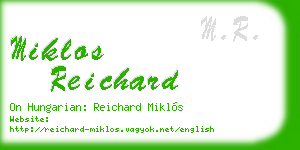 miklos reichard business card