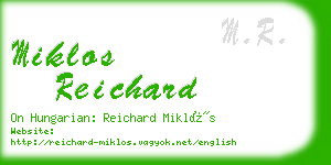 miklos reichard business card